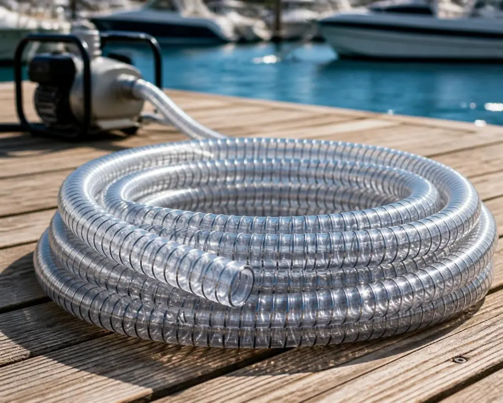 AI Generated 32mm Reinforced Hose – coiled hero shot