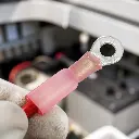 AI Generated 22-18 #8 Heat Shrink Ring Terminal – in-use marine wiring macro