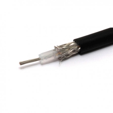 CAble Coaxial Rg58 50Ohm Pvc Negro Lazsa Metro
