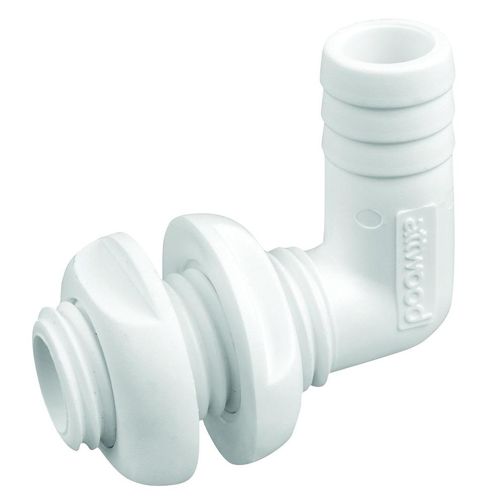 Attwood Conn-th 90d 3/4" Hose Wht (Skin Pack)