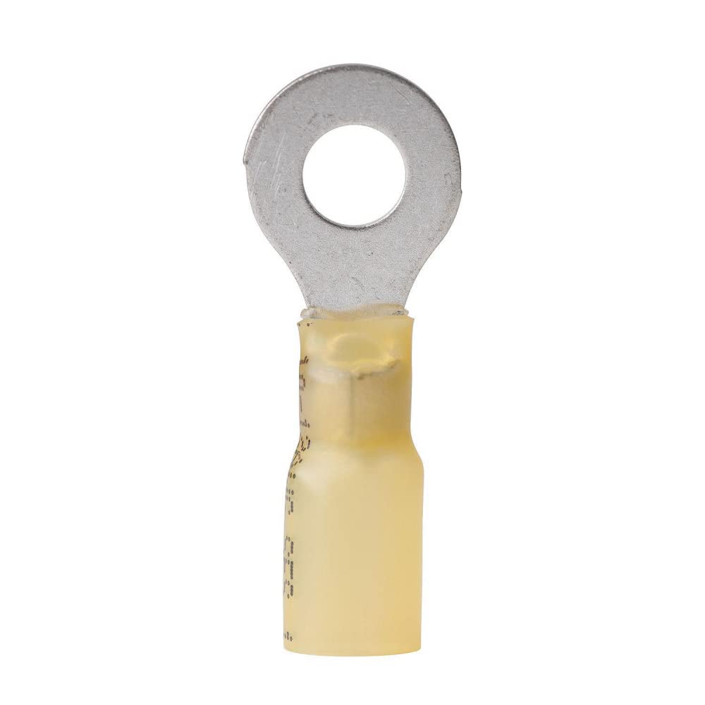 12-10 1/4" Heat Shrink Ring Terminal 100 Pack