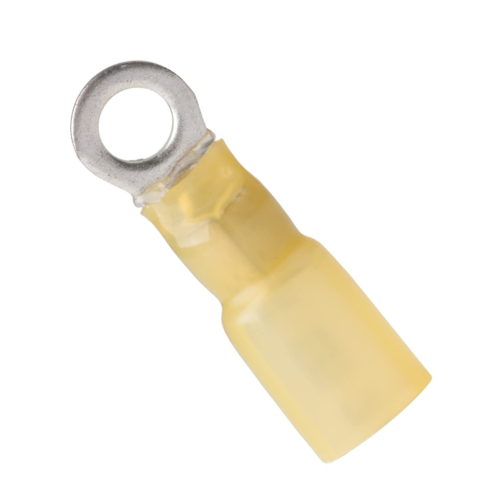 12-10 AWG #10 Heat Shrink Ring Terminal 25 Pack
