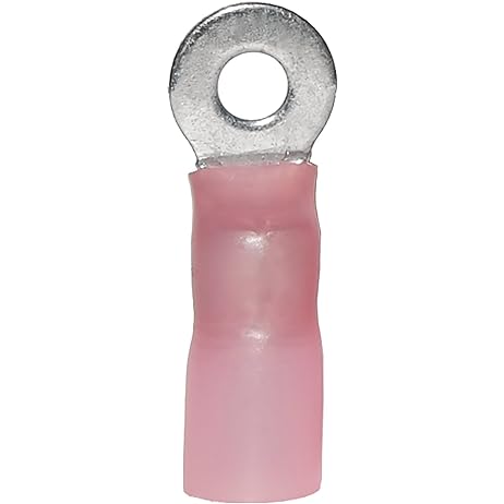 [321625] 8 AWG 3/8 Heat Shrink Ring Terminal 25 Pack