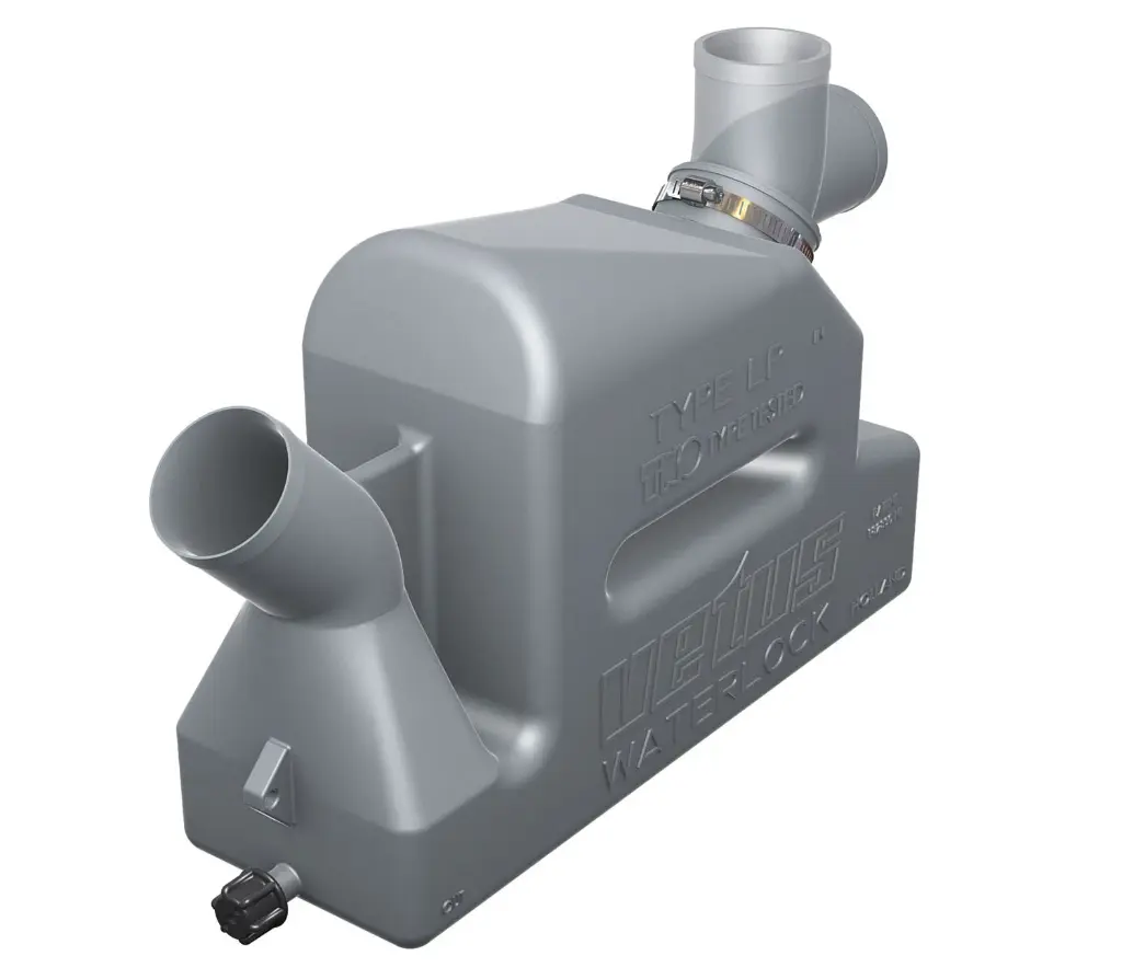 Vetus - Plastic waterlock LP50 with rotating inlet 2"