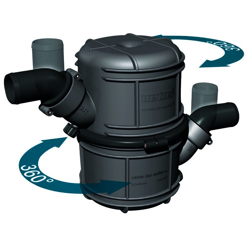 NLP75 - Exhaust waterlock o75mm VETUS type NLP 10 L