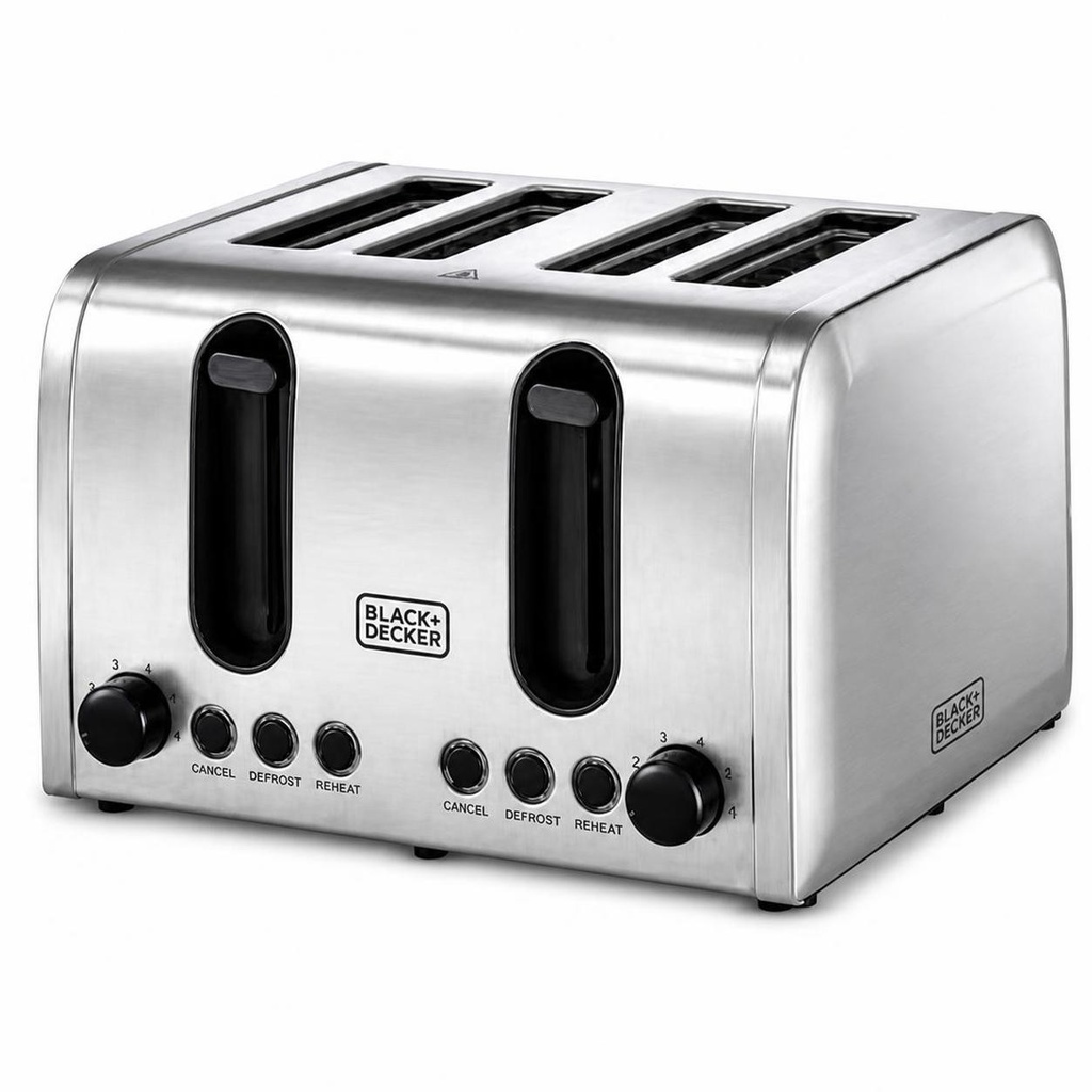 [ET444-B5] 4 Slice Parallel Slot SS Toaster