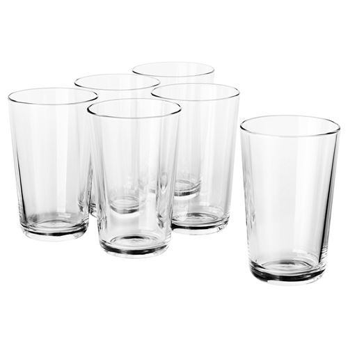 IKEA 365+ glass 45 cl clear glass 6-p