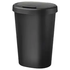 HÖLASS bin w lid 8 l black 