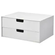 FJÄDERHARV mini chst/2 drw 32x25 white 