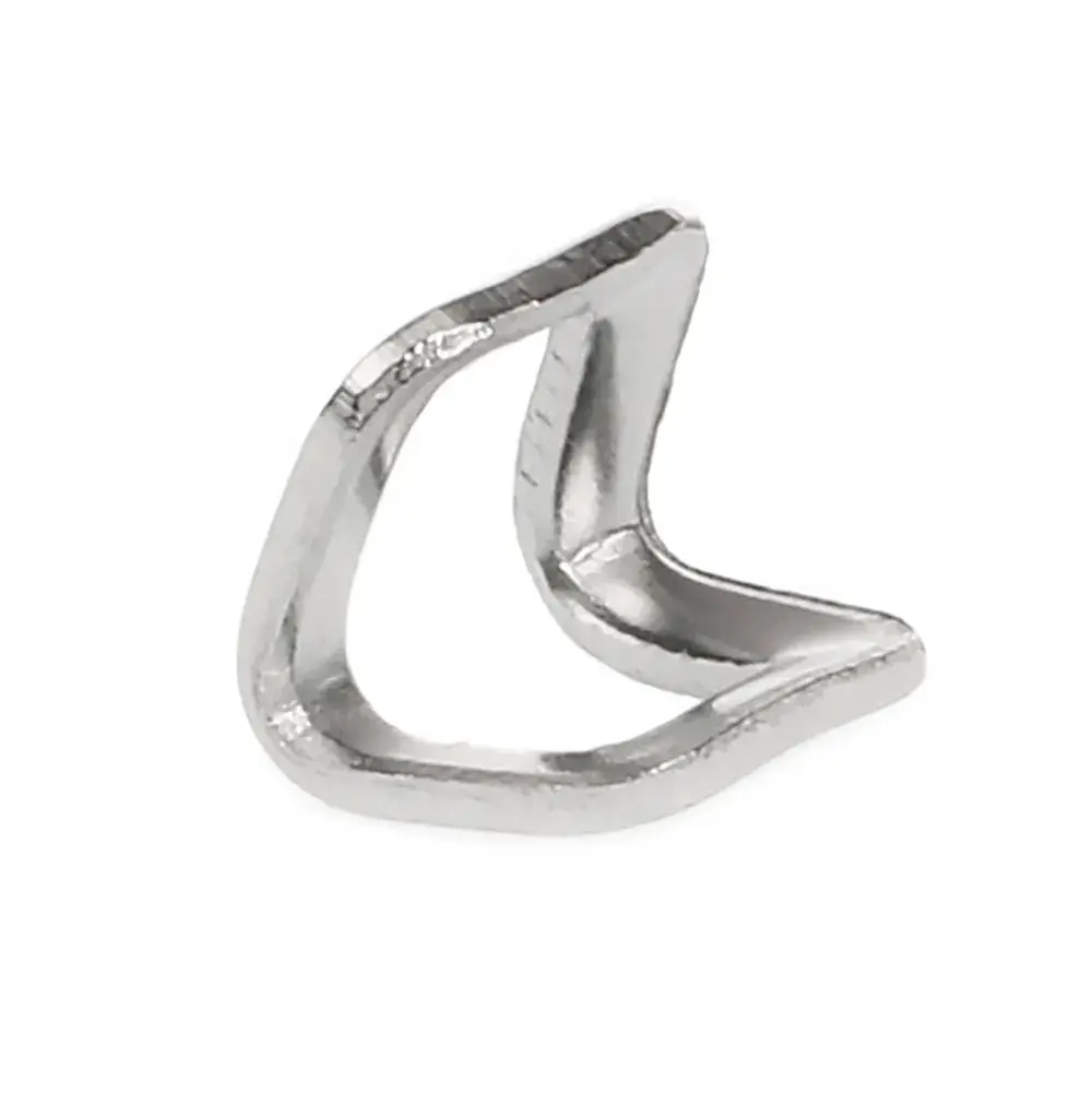 [100207-100] #10 Silver Stainless Steel Zipper Top Stop