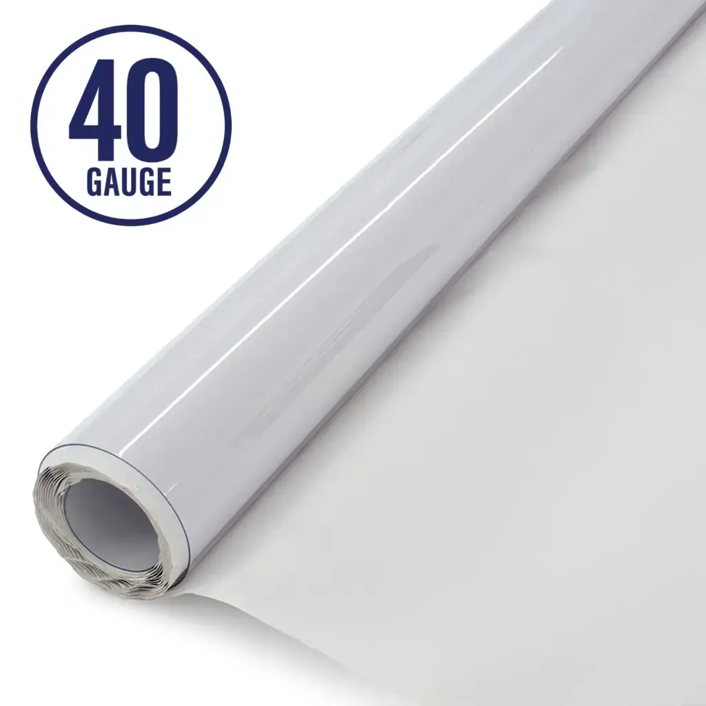 Crystal Clear 40 Gauge Vinyl Window Material 54" x 110" Clear