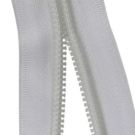 Lenzip #10 White Continuous Coil Zipper Chain