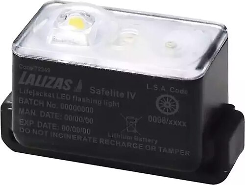 LALIZAS Lifejacket LED flashing light "Safelite IV" ON-OFF water activated, USCG/SOLAS/MED