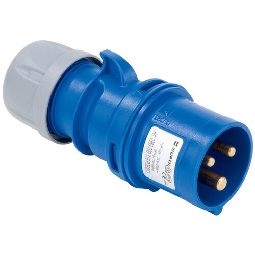 Electric Connector 2P+T/16A-Ip44 Ref. Wurth